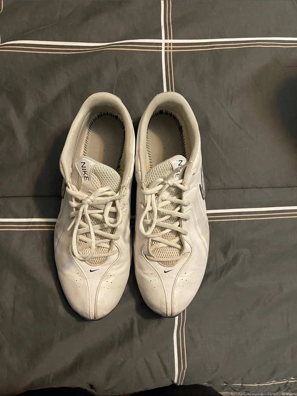 Nike Men’s White Sneakers with Black Swoosh
